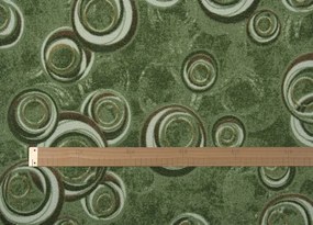 Koberce Breno Metrážny koberec DROPS 24, šíře role 400 cm, zelená, viacfarebná