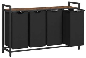 Kôš na prádlo REX hnedá/čierna