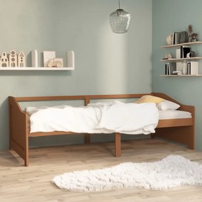 vidaXL 3-miestna denná posteľ medovo-hnedá masívna borovica 90x200 cm