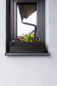 Drevený truhlík s plastovou vložkou - čierny Rozměry (cm): 44 x 20, v. 14