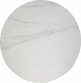 Jedálenský stôl Talia 90 cm keramika biely mramor/čierny