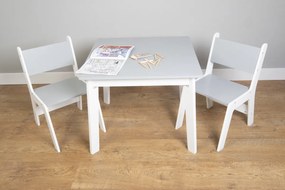 Ourbaby - Detský stolček a stoličky - šedo-biela Grey &amp; White