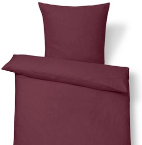 Ľanová posteľná bielizeň, vínová, štandardná veľkosť