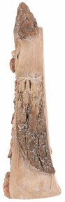 Jesenná dekorácia Sova s osvetlením, 21 x 12 x 37 cm, magnézium, imitácia dreva