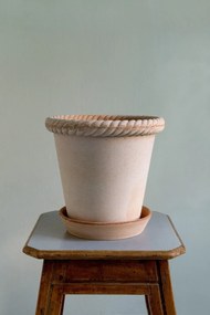 Malý kvetináč Emilia s podstavcom 16 cm ružový