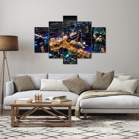 Obraz nočného mesta (150x105 cm)