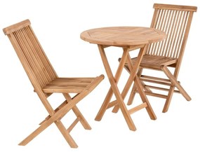 Záhradná jedálenská súprava v prírodnej farbe pre 2 Oviedo and Toledo – House Nordic