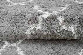 TA Koberec G938B TMAVO ŠEDÁ/KRÉMOVÁ BOHO Rozmer: 80x250 cm