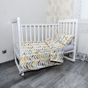 Sablio Mikroplyšové detské obliečky do postieľky Farebné lístky - 100x135 / 40x60