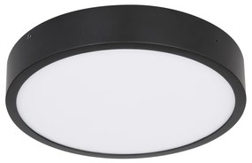 GLOBO Stropné LED prisadené osvetlenie LUCENA, 22W, denná biela, 170mm, guľaté, čierne