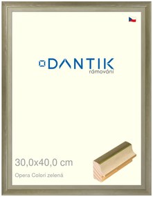 DANTIK rám na obraz 30x40 | OPERA Colori zelená (Plexi Čiré)
