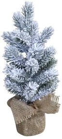 Zasnežený vianočný stromček v jute Fleur Fir Snow - 30cm
