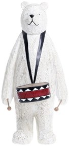 Vianočná dekorácia stojaci medveď s bubienkom Bear Drum - 12*12*25 cm