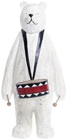Vianočná dekorácia stojaci medveď s bubienkom Bear Drum - 12*12*25 cm