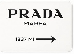 Biela zamatová kúpeľňová predložka 60x100 cm Prada – Mila Home