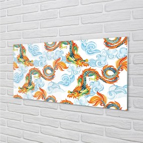 Obraz plexi Japonské farebné drakmi 100x50 cm