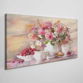 Obraz canvas Abstrakcie kvety cups