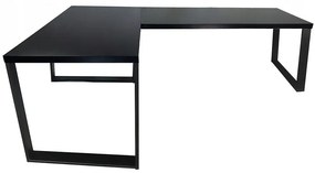 Písací Stôl Roh. Loft Top Čierna 180x120x2,8 Model 0