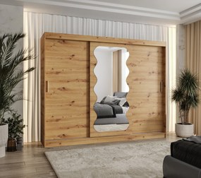 Šatníková skriňa 250 cm Spock (dub artisan). Akcia -20%. Vlastná spoľahlivá doprava až k Vám domov. 1126087