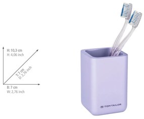 Fialový téglik na zubné kefky z polyresínu Tom Tailor T-Rounded – Wenko