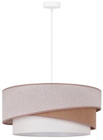 Duolla - Luster na lanku KOBO 1xE27/15W/230V pr. 45 cm béžová/hnedá/biela 600255