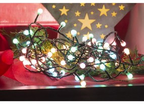 Vianočná reťaz-guličky 10m RGB pastelové RXL 322