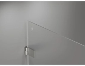 Mexen Lunar-B, výklopný sprchový kút ľavý 75 x 70 cm, 8mm číre sklo, oceľový profil, 832-075-070-97-00-L