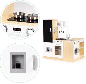 Drevená kuchynka pre deti samostatné segmenty XXL doska + LED ECOTOYS