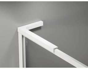 Mexen Kioto-F L, sprchová zástena s rámom 50 x 202 cm, 8 mm číre sklo, biely profil, 800-050-174-20-00