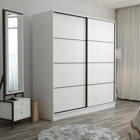 Šatníková skriňa Kalia 3156 (biela). Akcia -19%. Vlastná spoľahlivá doprava až k Vám domov. 1121679