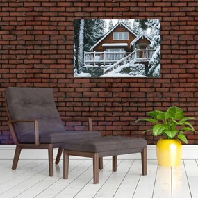 Obraz - Drevená chata (90x60 cm)
