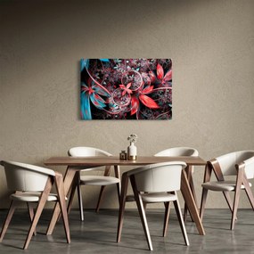Abstraktný obraz exotických kvetov (90x60 cm)