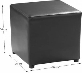 Taburet, čierna textilná koža, NIKI NEW