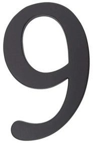 PSG 64.159 - hliníková 3D číslica 9, číslo na dom, výška 190 mm, čierna