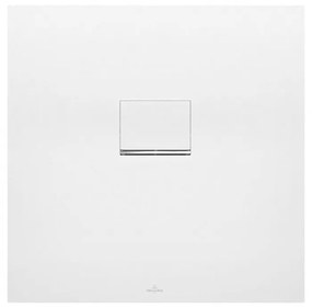 VILLEROY &amp; BOCH Squaro Infinity štvorcová sprchová vanička z materiálu Quaryl, v úrovni podlahy/do niky, protišmyk (C), 800 x 800 x 40 mm, Stone White, UDQ8080SQI1IV-RW