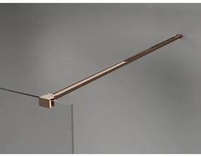 Mexen Lunar sprchová stena pravá 140 x 200 cm, 8mm číre sklo, ružové zlato, 830-140-000-60-00-P
