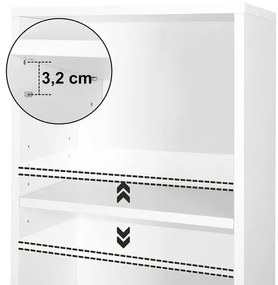 Drevená knižnica LBC104W