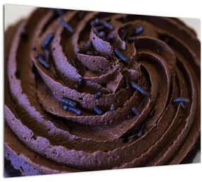 Sklenený obraz - Čokoládový Cupcake (70x50 cm)