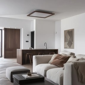 Eglo - LED Prisadený panel SALOBRENA-RW WOOD LED/34W/230V 2700/4000K tm.hnedá