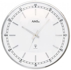Radio riadené kovové dizajnové hodiny AMS 5608