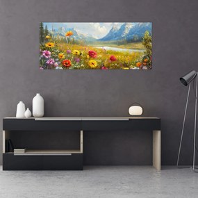 Obraz - Maľovaná krajina (120x50 cm)