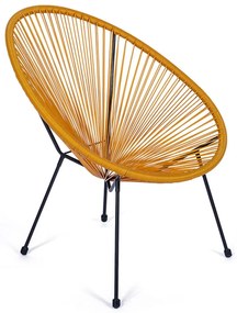 Žlté kovové/plastové záhradné kreslo Avocado Comfort – Bonami Selection