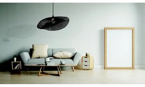 Zambelis 19108 - Luster na lanku 1xE27/40W/230V bambus/čierna