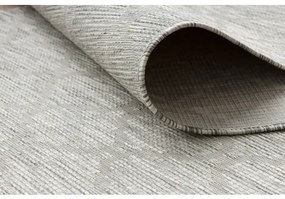 Behúň SIZAL PATIO model 3069 ploché tkanie , Marocká mriežka, sivá / béžová Veľkosť: 68 cm