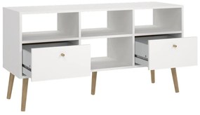 Biely TV stolík 117x61 cm Bodo – Tvilum