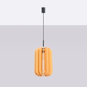 Závesné svietidlo Mula, 1x žlté plstené tienidlo, (fi 27cm)