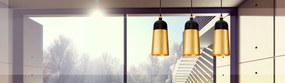 Toolight Fox B, závesná lampa 1xE27 APP196-1CP, čierna-ružové zlato, OSW-00177