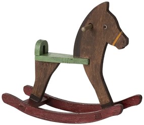 Maileg Hojdací koník pre myšku Dark Brown