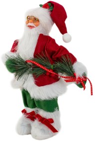 Tutumi Tutumi, vianočná figúrka Santa Clausa 30cm 301251, biela-červená-zelená, CHR-08900