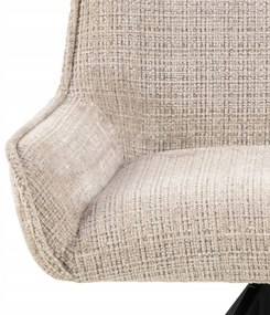 Jídelní otočné křeslo Eddie béžové/černé